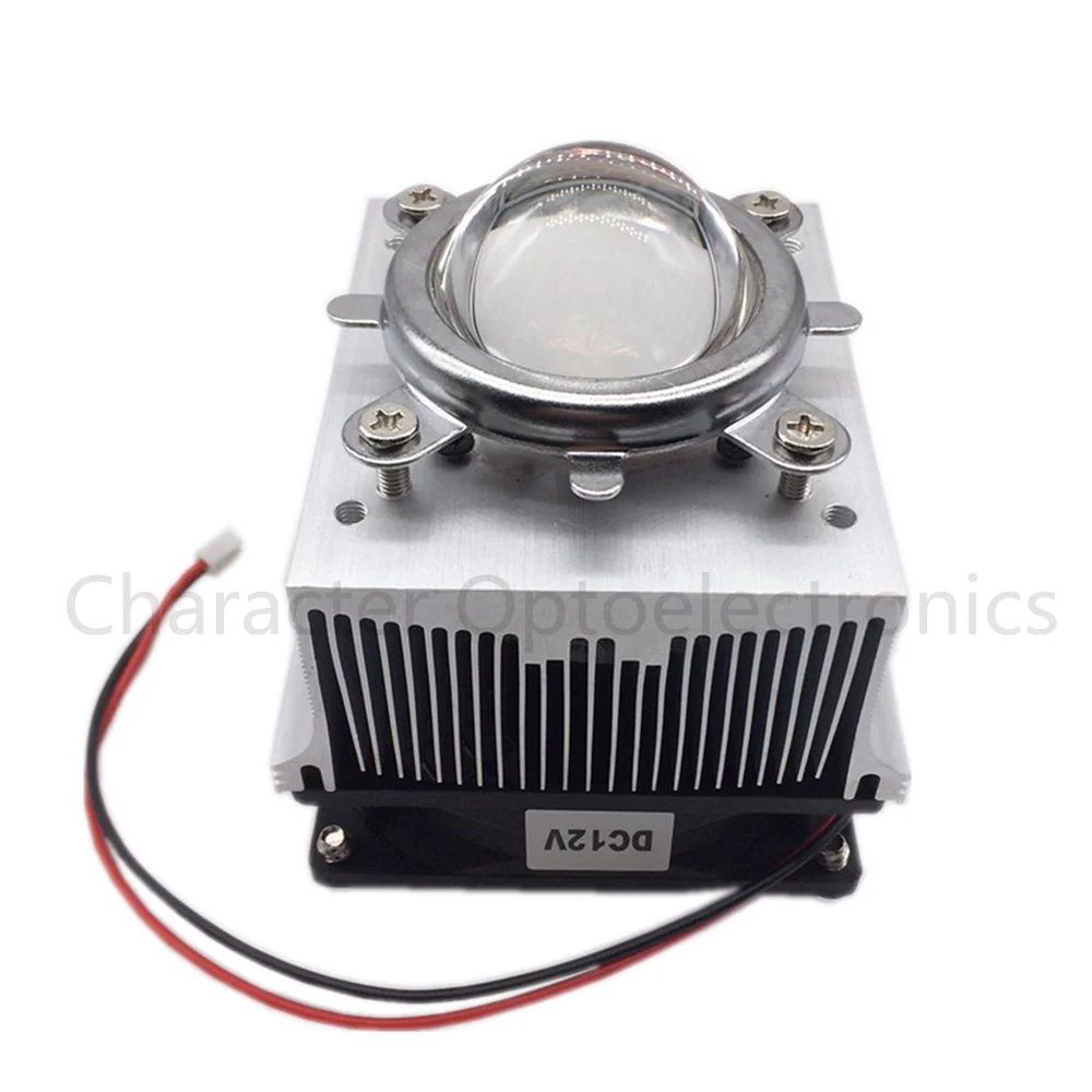 LED Heatsink Cooling Radiator + 60 Degrees Lenes + Reflector Bracket Fans For High Power 20W 30W 50W 100W LED