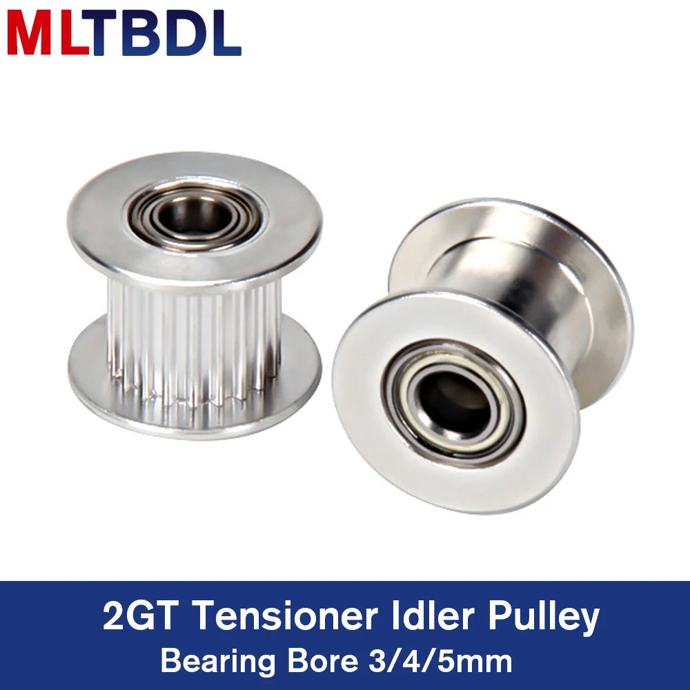 GT2 Idler Pulley 20Teeth 16tooth synchronous Wheel Bore3/4/5mm with Bearing 2GT Timing belt Width 6/10mm Parts For 3D Printers 3D Printer Accessories Timing Belt Pulley Fixed Pulley Timing Pulley Belt Pulley