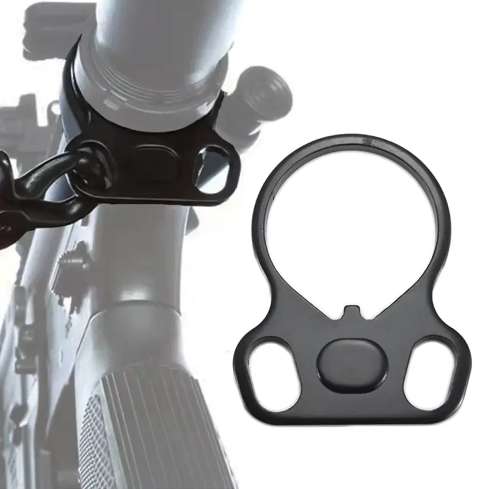 Description Picture 2 of itemTactical Rifle End Plate Sling Adapter Dual Loop Ambidextrous One Single Point Sling Mount For AR-15 M4 Hunting Gun Accessories