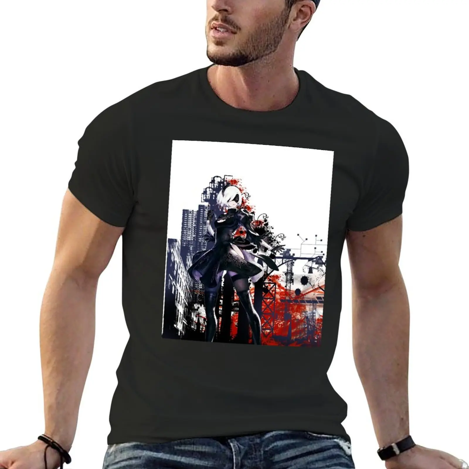 Nier Automata Graphic T-shirt summer clothes tees men graphic t shirts