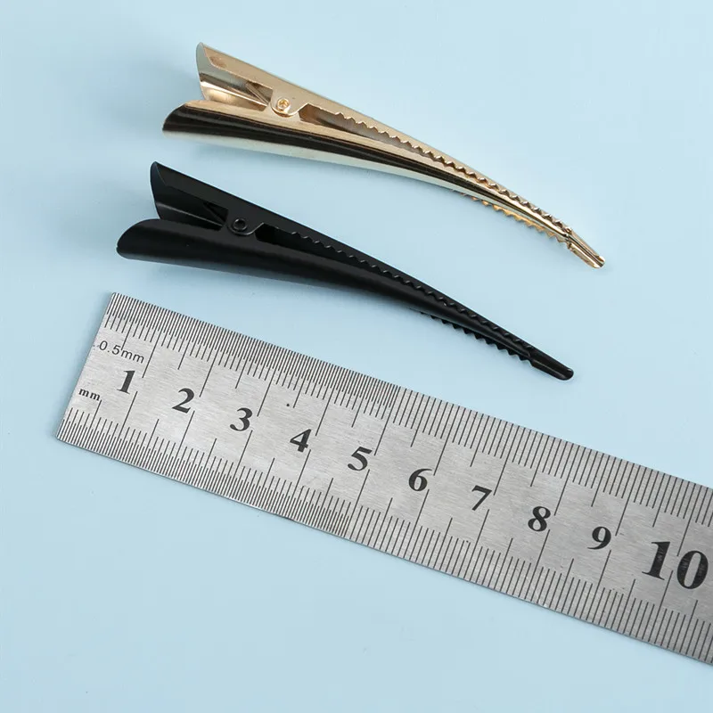 1PC einfache und neue Stil Adler-Schnabel-förmige Haarspange aus gebürstetem Metall, Entenschnabel-Clip, Einzel-Stab-Clip, Pony-Clip, Haarschmuck – Detail 9