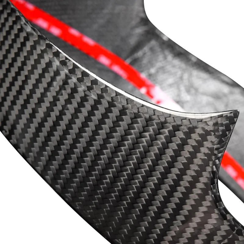 미니 쿠퍼 컨트리맨 F60 용 중앙 제어 디스플레이 장식 커버 링, 실제 탄소 섬유 인테리어 외부 자동차 액세서리