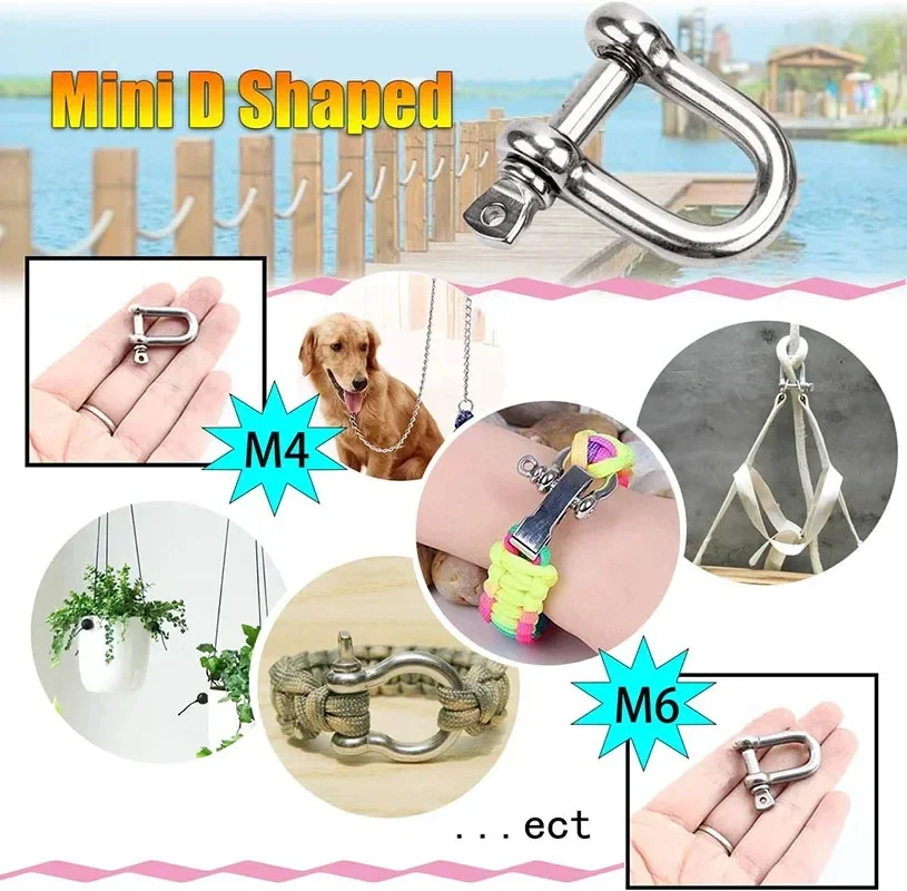 Straight Shackle Hooks Stainless Steel Rigging Hardware