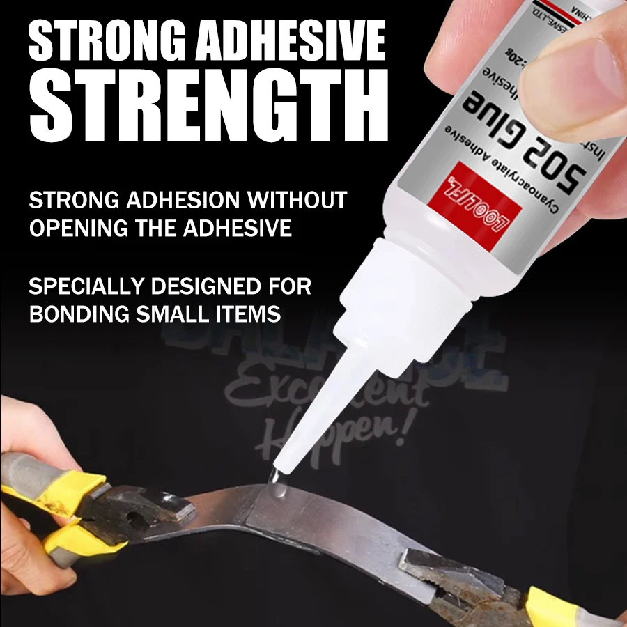 1-3pcs502 Super Glue Instant Quick-drying Cyanoacrylate Adhesive Leather Rubber Wood Metal Strong Bond Liquid Glue Tool 4