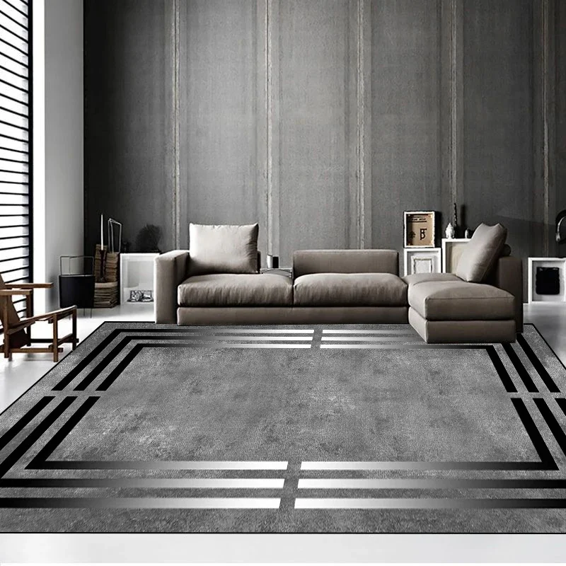 Grey Retro Style Large Living Room Carpet Minimalism Parlor Table Area Rug Non-slip Bedroom Floor Mat 200x300 Decoration Home 러그 floor mat
