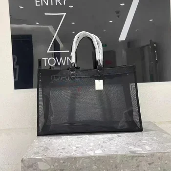 Borsa a tracolla trasparente alla moda A10 per yoga e fitness, borsa a tracolla grande in rete per la spiaggia, borsa a tracolla in rete ad asciugatura rapida di grande capacità