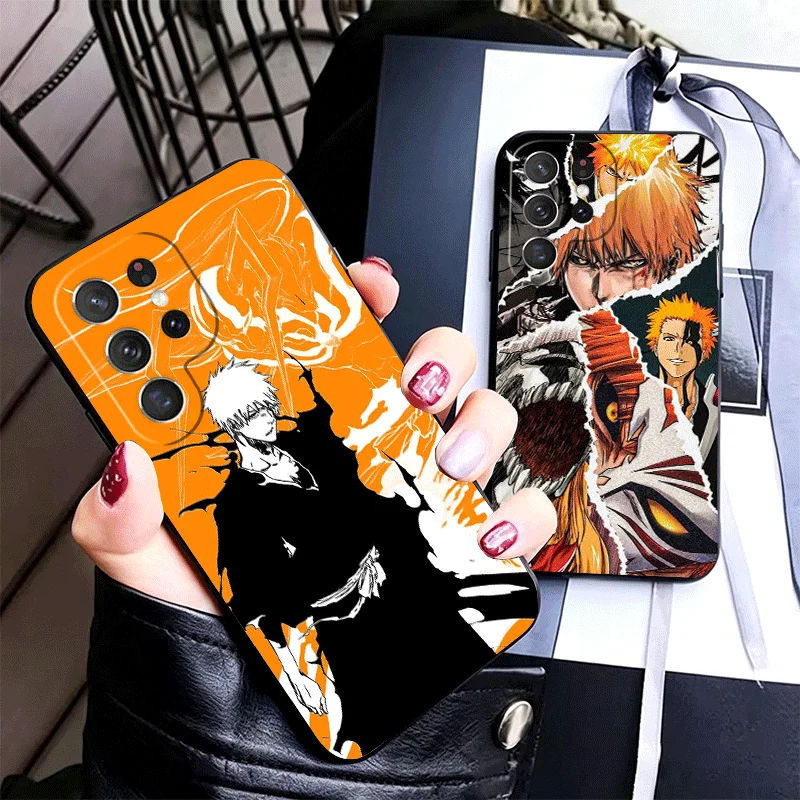 Bleach Kurosaki Ichigo Soft Black Phone Case Cover