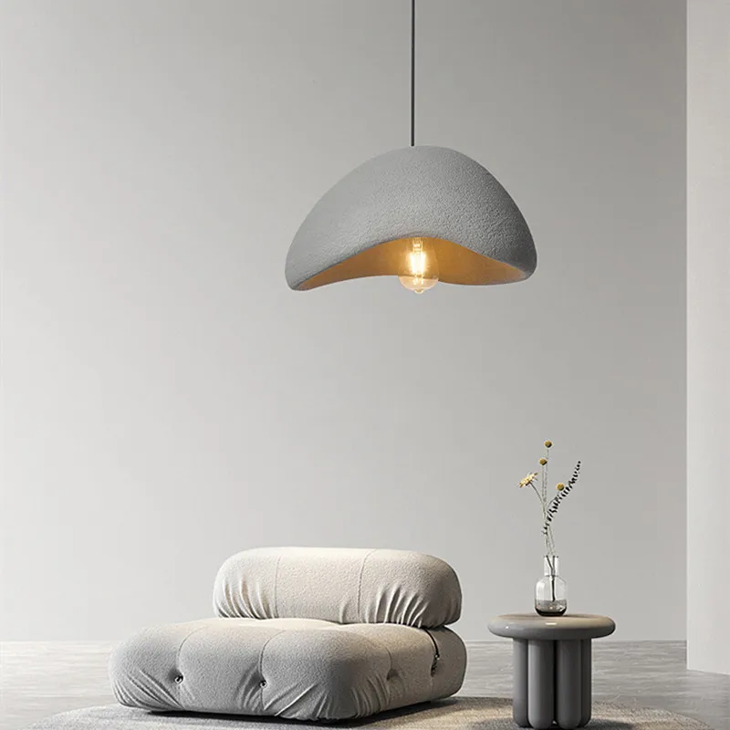 Modern Restaurant Island Handmade Wabi Sabi Chandelier Cafe Bar Dining Bedroom Lighting Indoor LED Art Deco Pendant Lamp Fixture 4