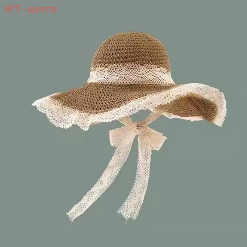 Women Sun Hat Wide Large Brim Beach Hats Summer Straw Hat Foldable Sun Women's Fashion Holiday Beach UV Protection Cap