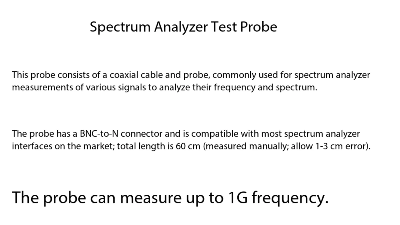 Spectrum analyzer probe, spectrum analyzer probe, spectrum analyzer connect, tes