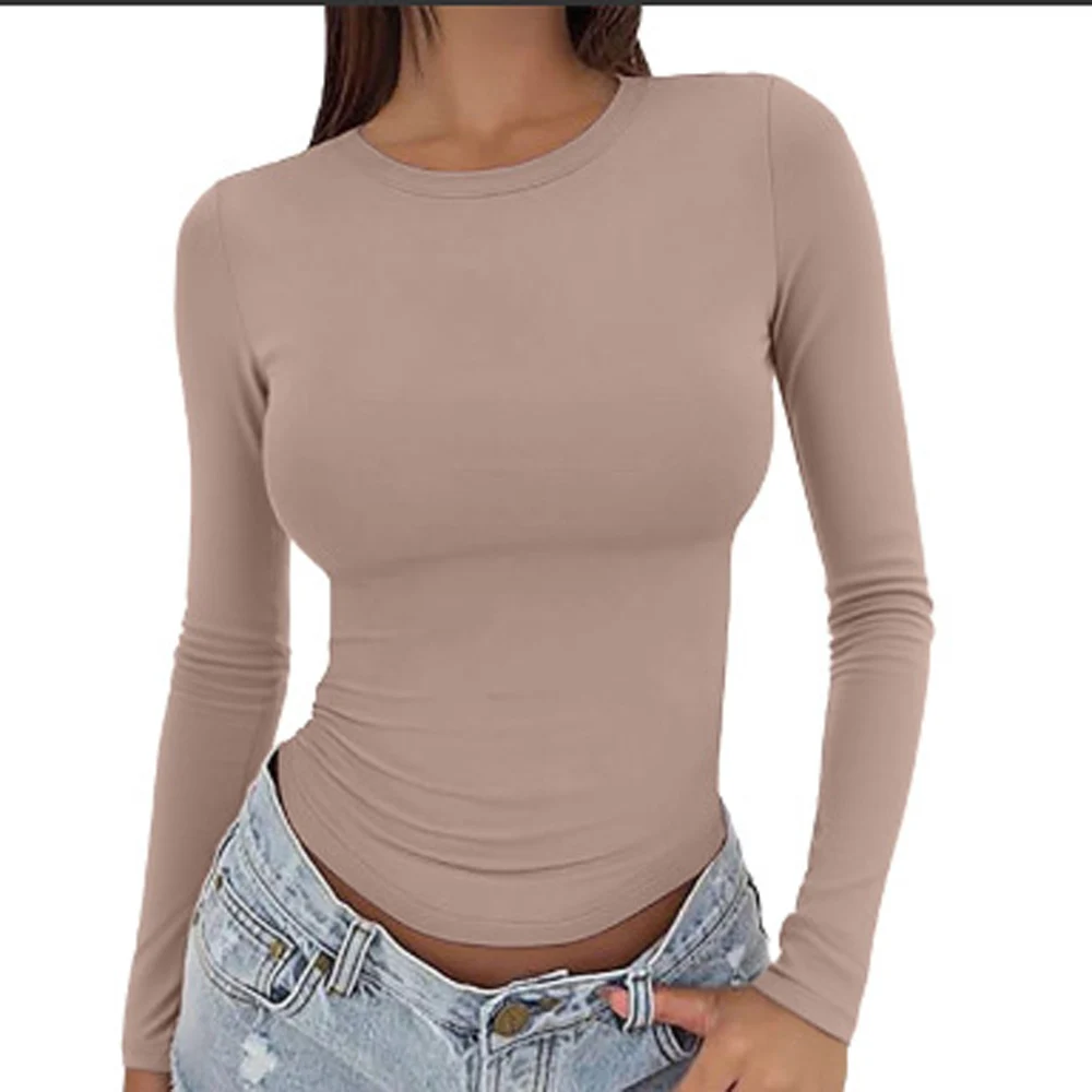 Women Long Sleeve Slim Fit Tank Tops Summer