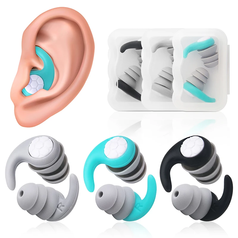 Silicone Waterproof Earplugs for Sleeping and Swimming