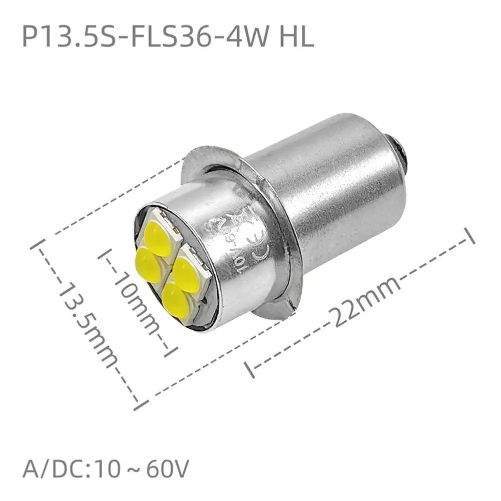 고휘도 LED 전구 표시기 조명 패널 조명, 랜턴 작업등, 매그릿 라이트, 손전등 전구 교체, P13.5S, 10 60V