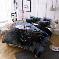 Dragon Duvet Cover Set 3D Flying Dragon Printed Bedding Quilt Cover Set 3 Pieces Soft Microfiber Bedding Quilt Cover with Zipper 2