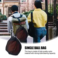 Single Ball Bag Mesh Bag For Transporting Single Volleyball Basketball Football Volleyball Bag Mesh Handbag Ball Bag Clip On 2