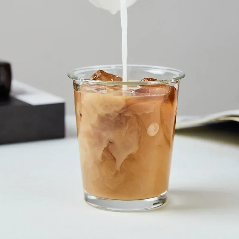 Description Picture 5 of itemCoffee Cup Curled Latte Cups Household Glass Drinkware Juice Milk Simple Mug Transparent Water Bottles Glassware Cups Coffeeware