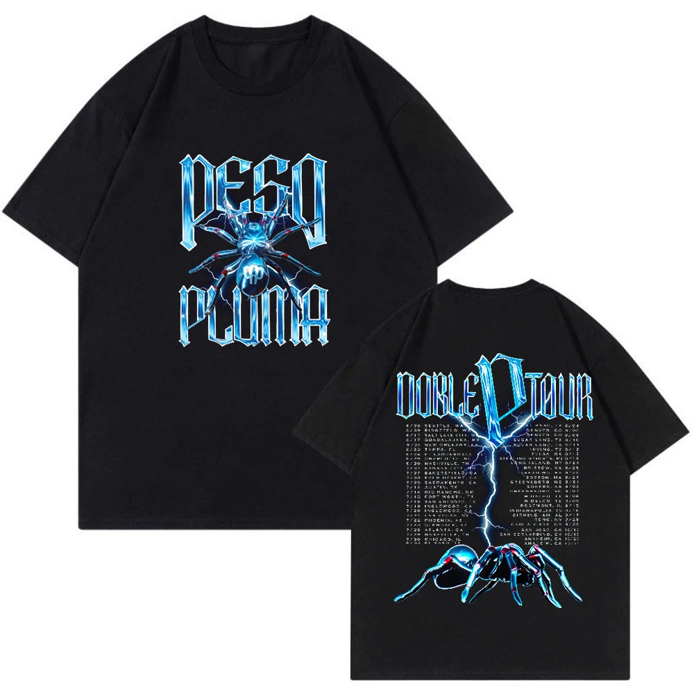 

Peso Pluma Merch Doble P Tour Tarantula T-shirt Crewneck Short Sleeve Streetwear Women Men Tee 2023 Hip Hop Clothes