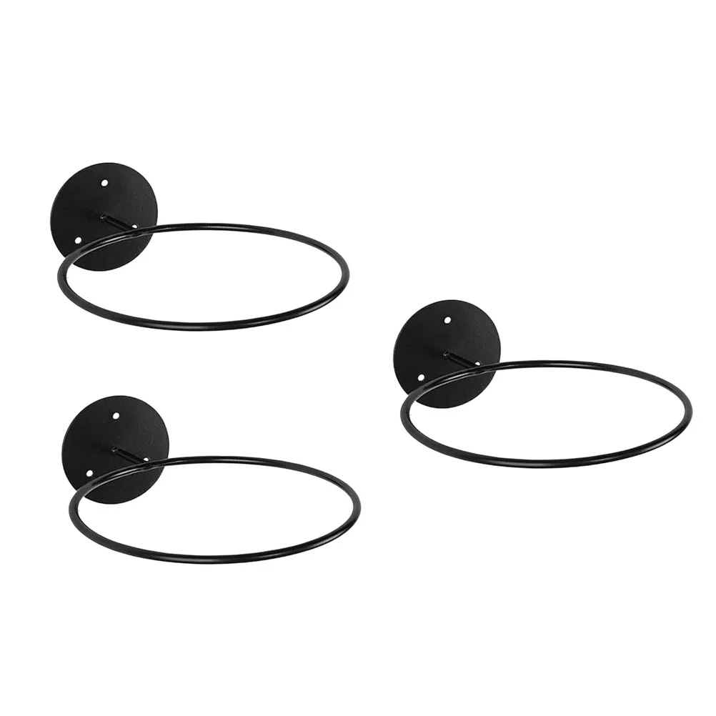 3 Pcs Ball Rack Soccer Balls Wall Mount Sports Iron Monitor Stand Bracket Racks Supporting Basketball Display Holder Rugby