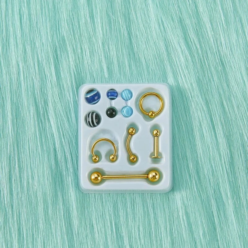 

Nose Ring Piercing Lengua Eyebrow Nails Lip Nails Summer Sexy Jewelry Body Piercing for Women Piercings Jewelry Set Barbell Ring