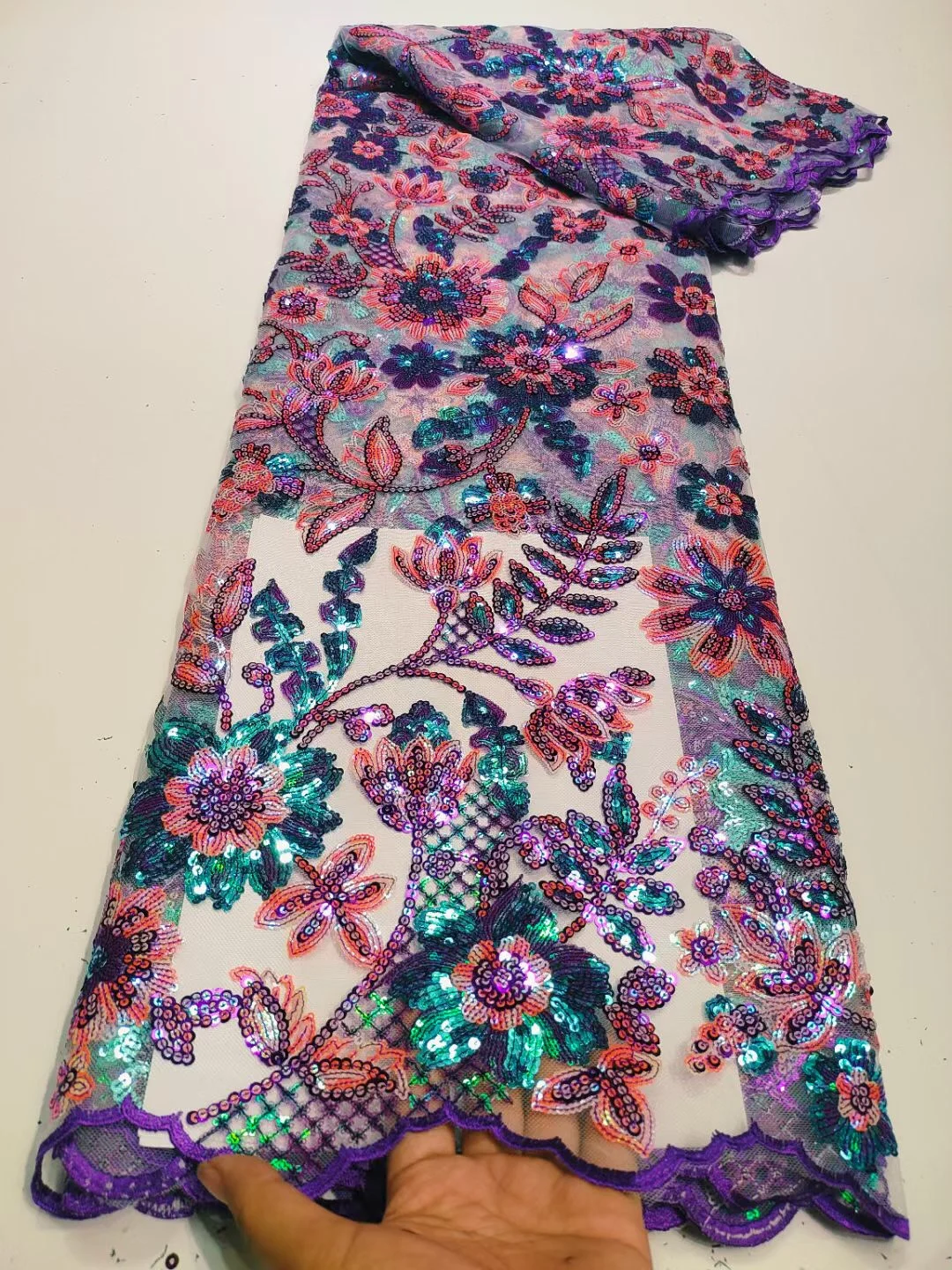 

2022 африканская сетчатая кружевная ткань Высококачественные Новые разноцветные блестки, французские фотообои для свадебных платьев