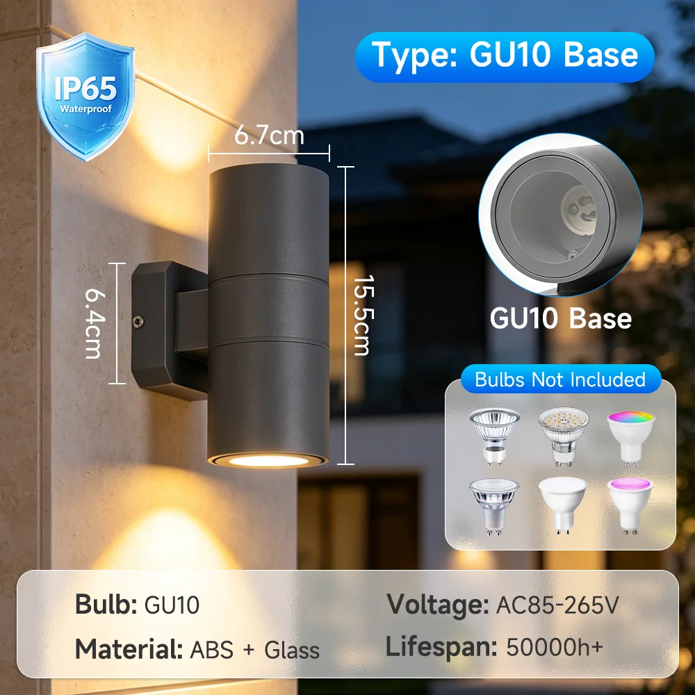 Sleek Waterproof Outdoor LED Wall Light for Garden and Porch Decor