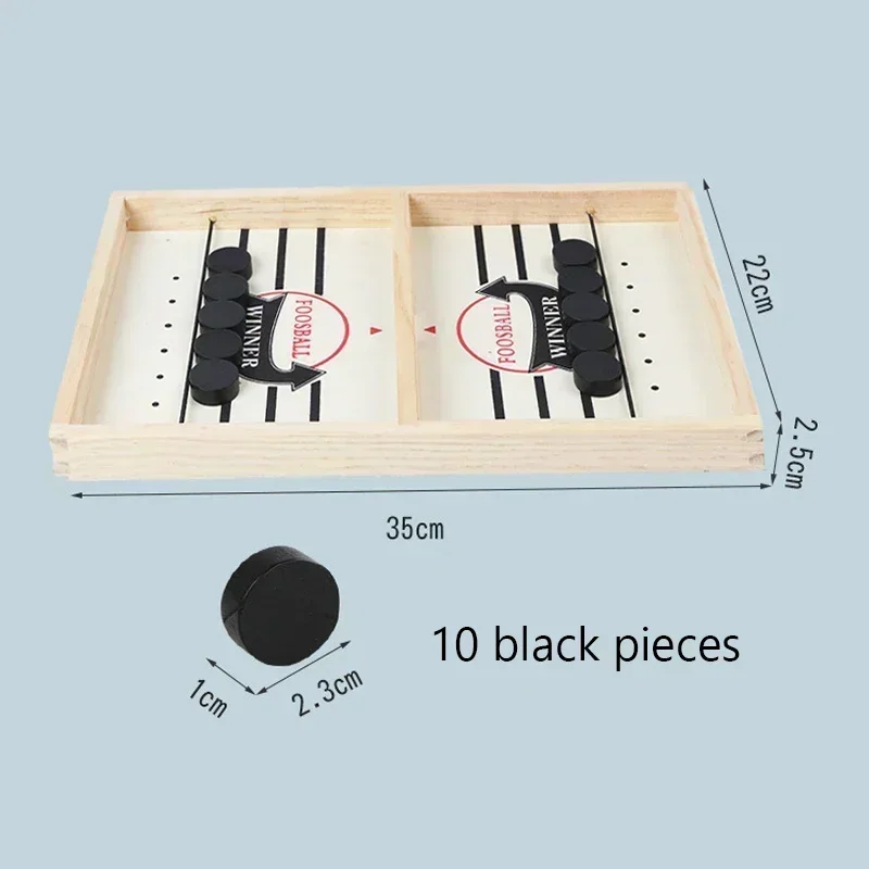 rflaueo Fast Sling Puck Game Sling Shot Foosball Winer Board Puck Game Slingshot Hockey Game per adulti Hockey in legno, 2 multigiocatore da tavolo Sling Finger (U60-1