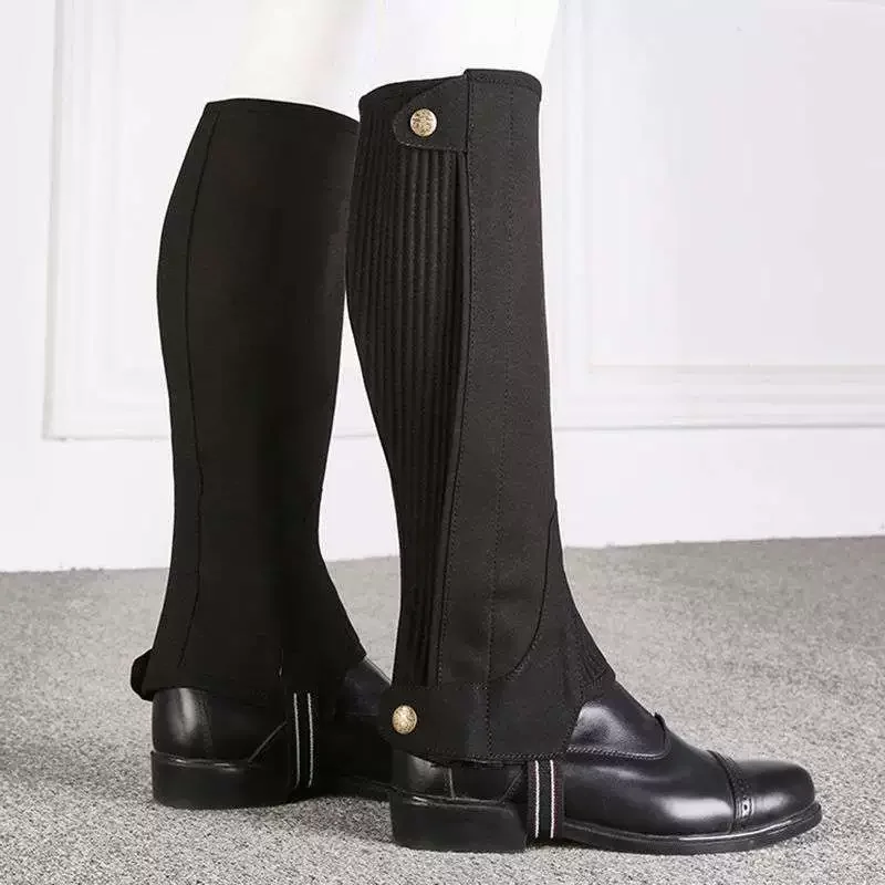 Microfiber Equestrian Gaiter Half Chaps Durable Horse Riding Boots Cover Adult Children Leg Guard Leggings Equitation Equipment riding boots cover
