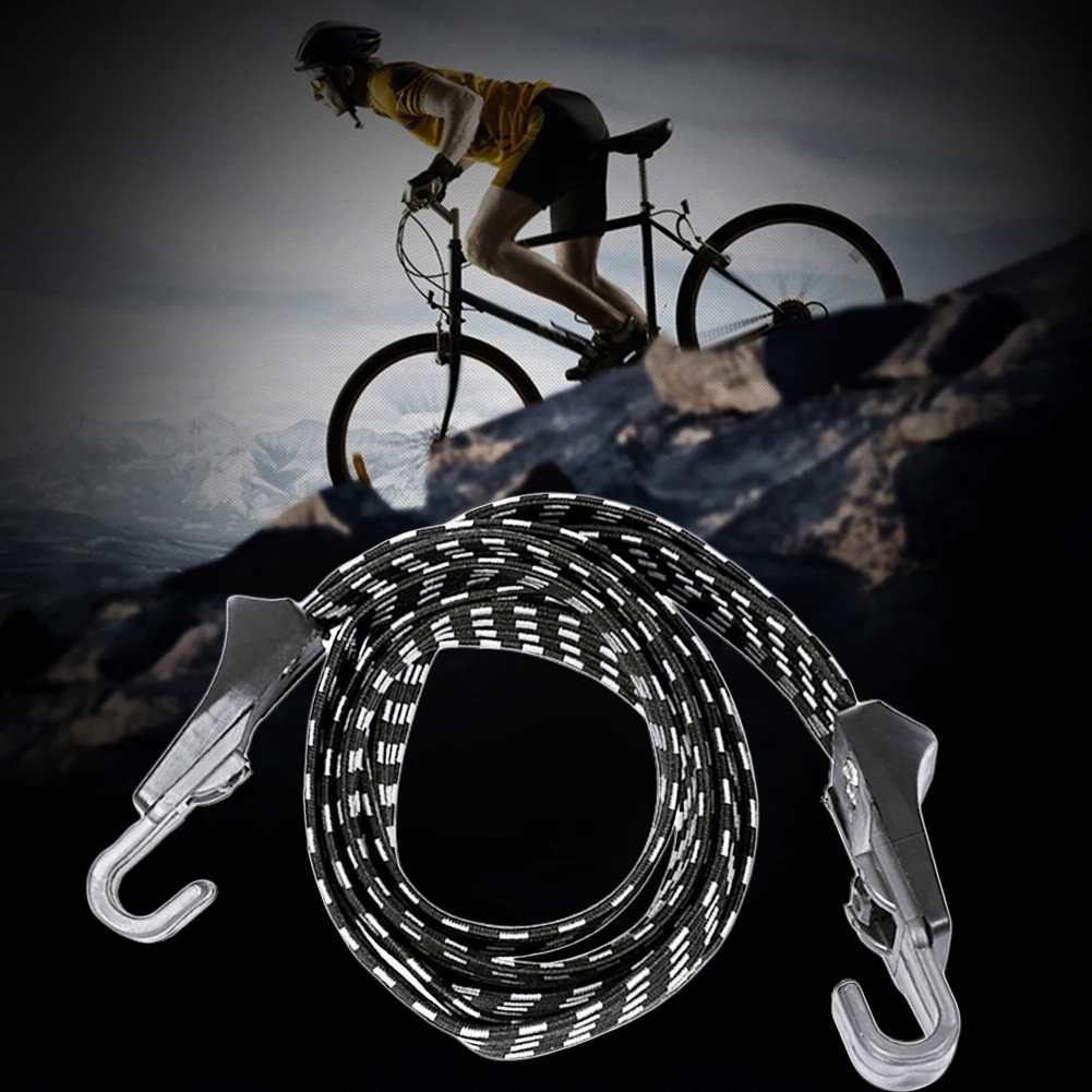 Bicycle Luggage Rack Carrier Elastic Band with Hooks MTB Cycling Supplies Cargo Racks Tied Rubber Fixed Straps Rope Tape bicycle luggage rack bicycle strap bicycle fixing strap bicycle carrying strap bicycle fixing band