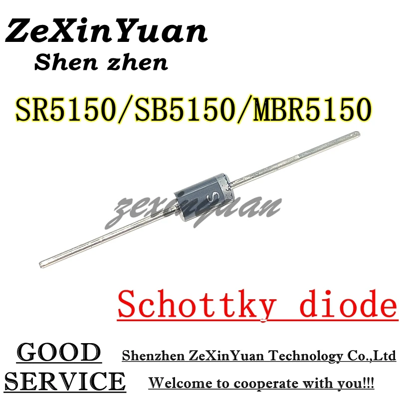 

10PCS/LOT MBR5150 SR5150 SB5150 5A 150V SB5150M Schottky diode