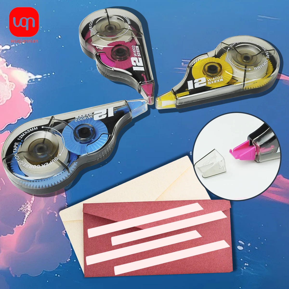 School Error Correction Tape Simple Office Supplies Stationery White Sticker Tape Student 36M Error Correction 3pcs/Set