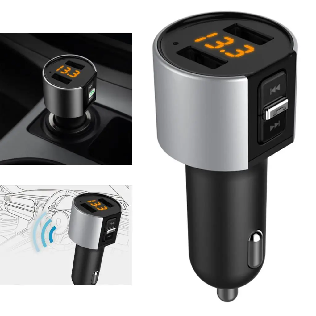 

Keajaiban Dual двойной Usb 2.4A & 1A ЖК-дисплей, ресивер Bluetooth, Fm-передатчик