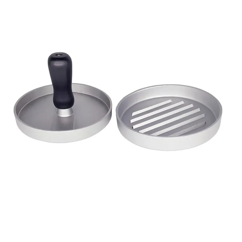 Burger Press Patty Maker Aluminium Hamburger Mold Non-Stick with 100 Patty Papers