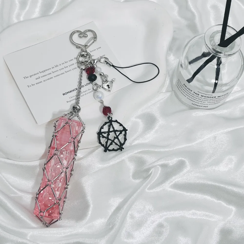 Accessorio Unico: Portachiavi a Forma di Stella in Acciaio Inossidabile, Portatile, con Porta Rossetto, Ideale come Regalo per Ragazze - immagine 3