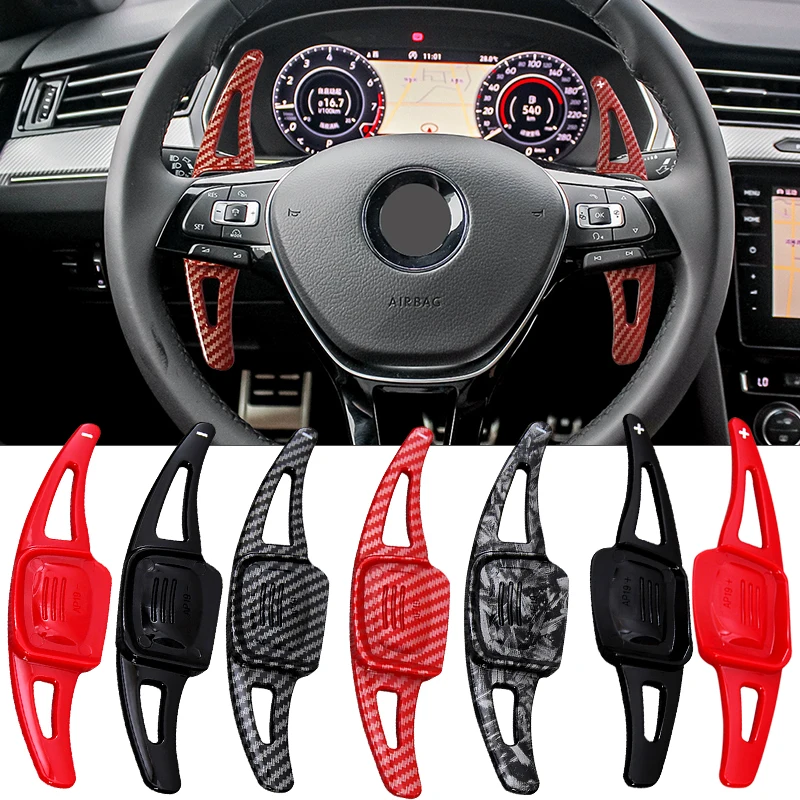 ABS Car Steering Wheel Shift Paddle Extension For VW Golf 8 MK8 R GTI R Line Tiguan Passat Atlas CC Accessories
