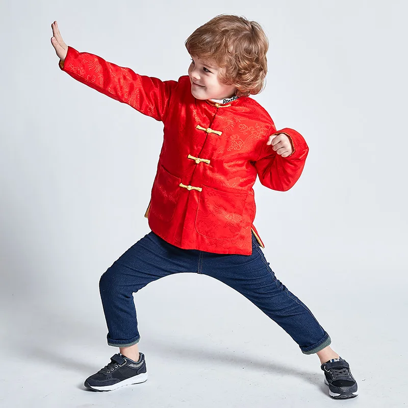 Chinese New Year Tang Clothes Child Hanfu Coat Tradition Chinese Jacket Button Down Qipao Top Adult Shirt Kong Fu Clothing women chinese shirt men chinese style shirt women cheongsam waistcoat
