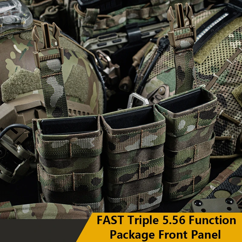 fast-triple-556マガジンバッグフロントパネル戦術的なベスト拡張アクセサリーフィールドハンティング用品