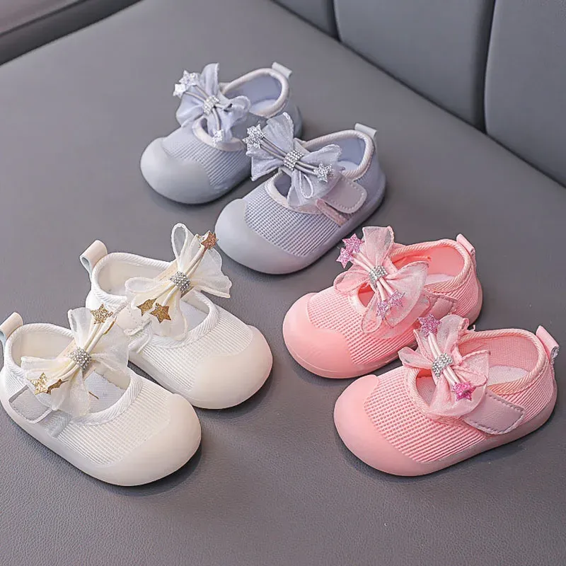Spring Summer Baby Girl Shoes Breathable Sandals Sneakers Toddler First Walk Kids Casual Shoes Soft Sole Princess Shoes CSH1442