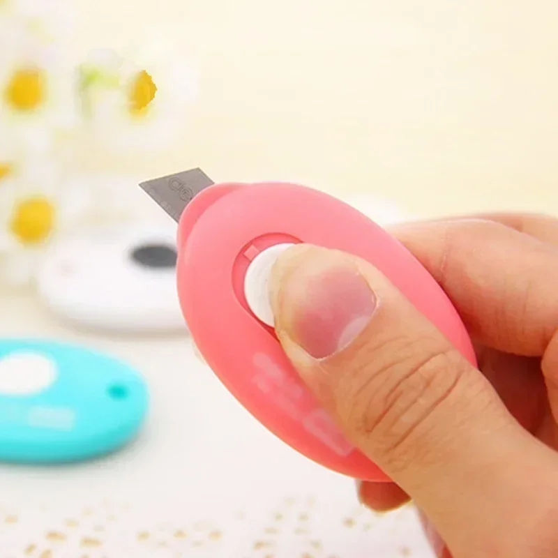 3pcs Mini Portable Small Utility Knife Office Supplies Hook Belt Invisible Box Cutting Cutter Letter Opener Sword Color Random