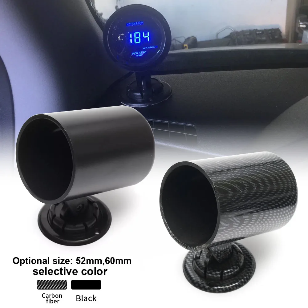 52mm60mmUniversalSingleGaugePodGaugePillarDashPodMountHolderCarAccessoriesWater