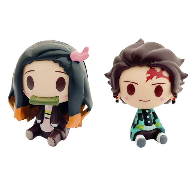 Demon Slayer Tanjiro Zenitsu Inosuke Action Figures Cute 