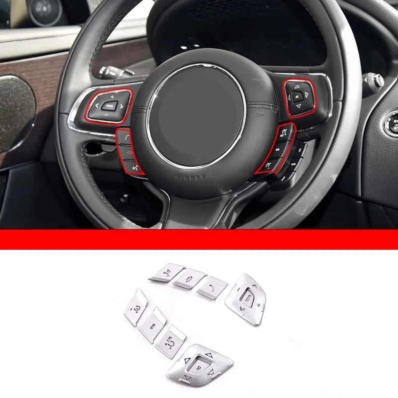 For Jaguar Xj Xjl 201019 Car Steering Wheel Button Decoration Patch