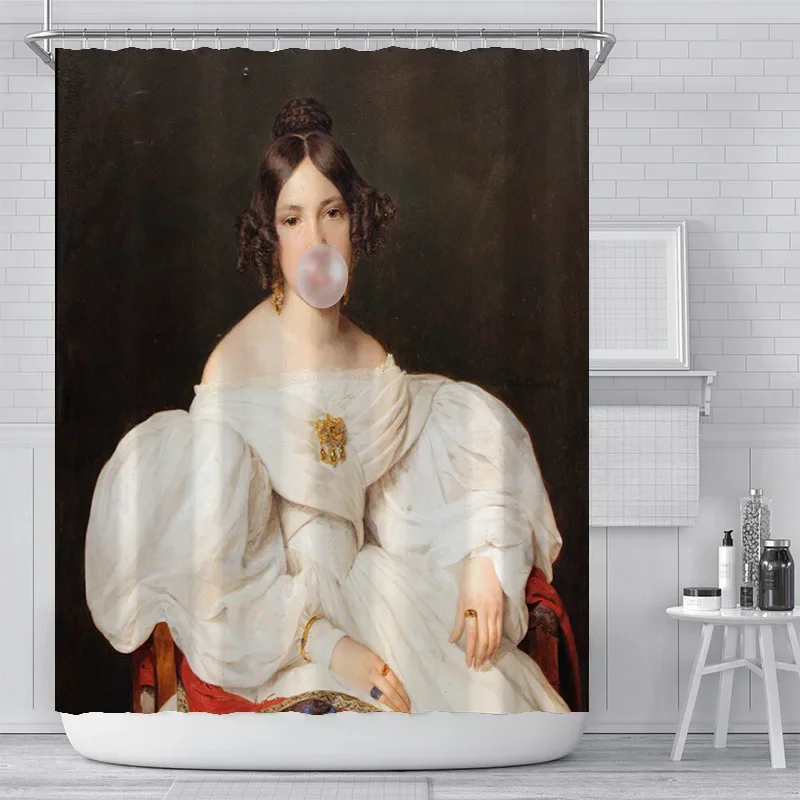 

Декоративная Водонепроницаемая занавеска для ванной, декоративный шторка для душа с рисунком персонажа, домашний декор