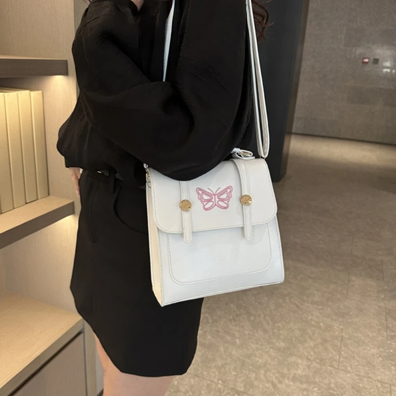 Travel Daypack Girls Backpack Embroidery ButterflyDesign Bookbags for Teen Girl Student Schoolbag Rucksack Pack Book Bag
