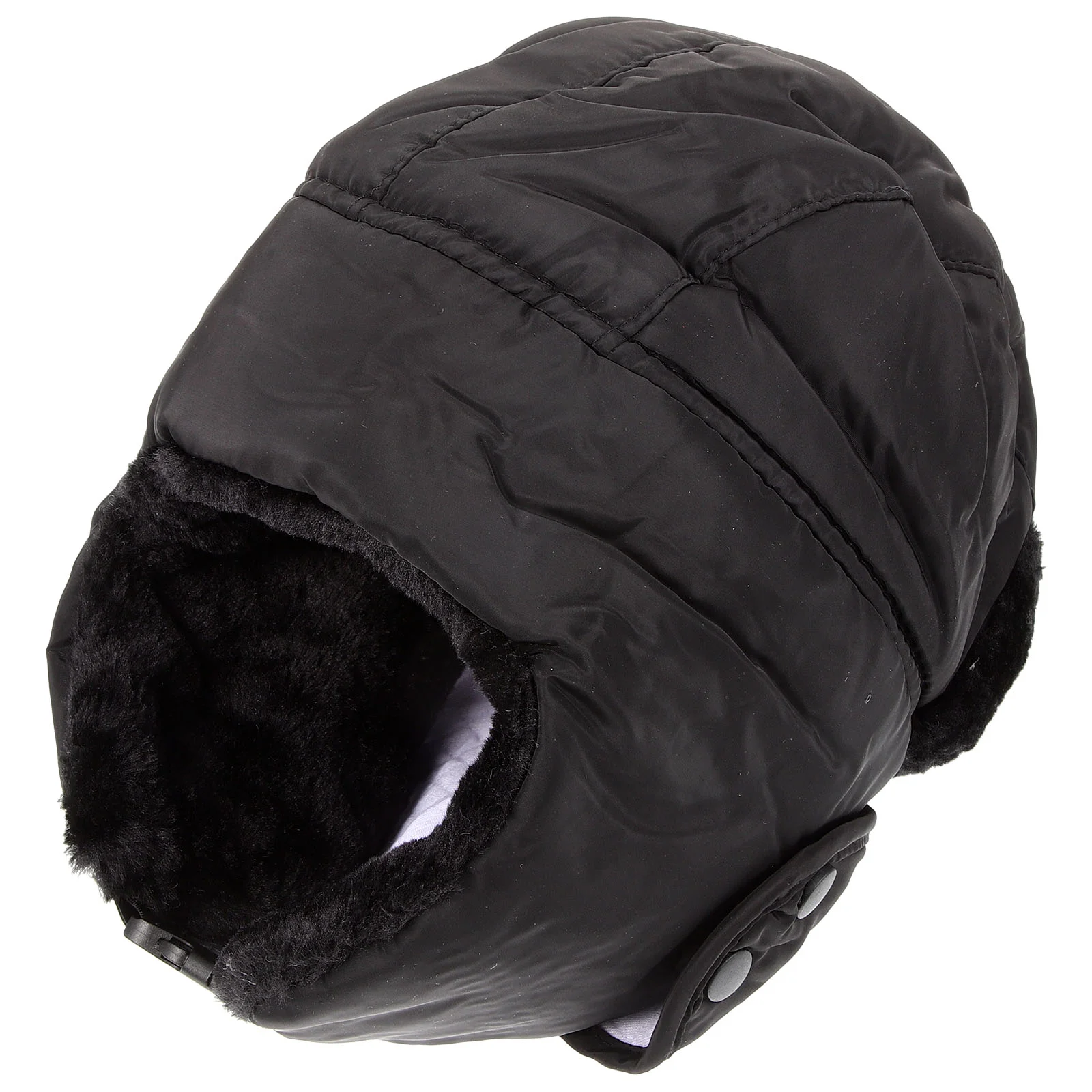 

Men Women Ushanka Trapper Earflap Ski Hats Hood (Black)