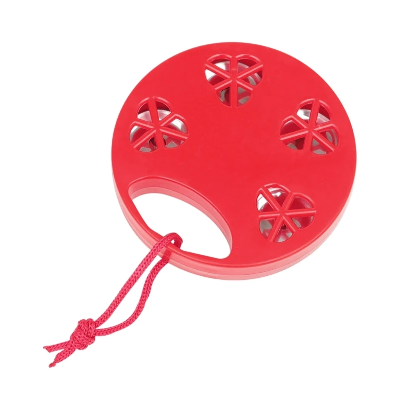 

Plastic Handheld Tambourine Stainless Steel Percussion Instrument Drum E56D
