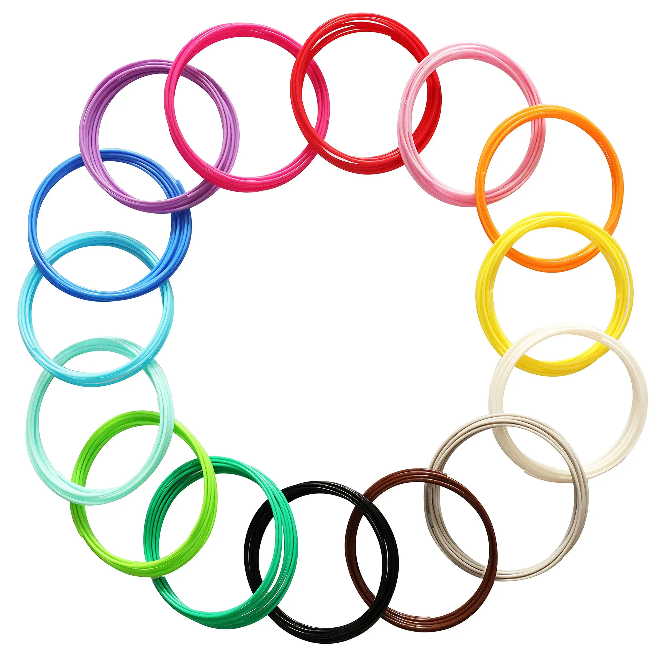 3D Pen Filament 40 Colored PLA Filament for 25M 30M 36M 45M 50M 96M 100M 150M 200M Smoke-free Safe Plastic Refill for 3D Children's Printing Pen
