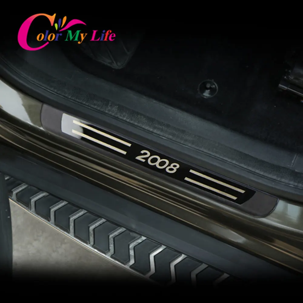 Lot De 4 Protections De Seuil De Porte De Voiture Pour Skoda Karoq NU7 I 2017-2024, Plaques De Protection En Acier Inoxydable Pour Seuil De Voiture