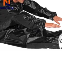 Ensemble de 1 tenue de sauna durable anti-déchirure pour l'entraînement, la remise en forme, la perte de poids, amincissante, couleur unie, vêtements de sport pour la salle de sport 5