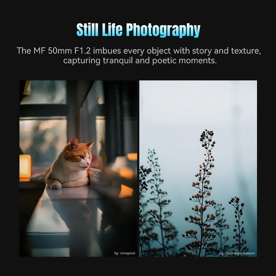 7artisans 50mm F1.2 APS-C 수동 초점 고정 초점 렌즈 대구경 인물 렌즈 ( E, 후지 FX, 니콘 Z, M43 마운트용)