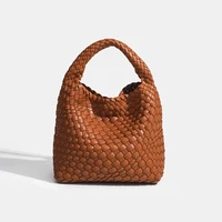 Sac seau tissé à la main pour femme, sac à main de créateur, PU, petite taille, haute qualité, luxe, tout neuf, produit, 2024 3
